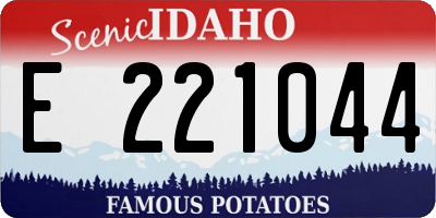 ID license plate E221044