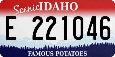 ID license plate E221046