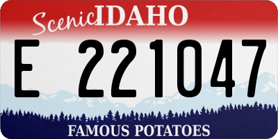 ID license plate E221047