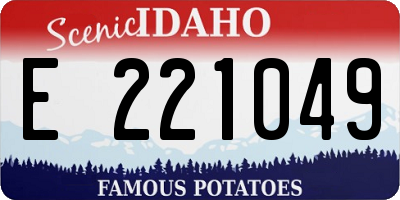 ID license plate E221049