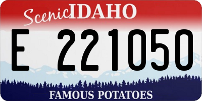 ID license plate E221050