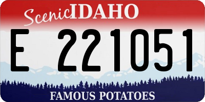 ID license plate E221051