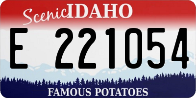 ID license plate E221054