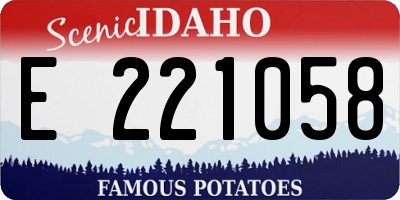 ID license plate E221058