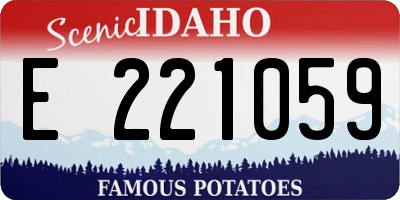 ID license plate E221059