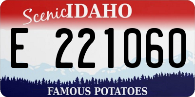 ID license plate E221060