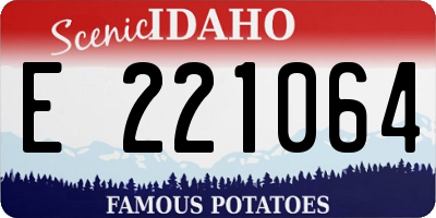 ID license plate E221064