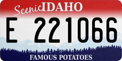 ID license plate E221066