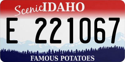 ID license plate E221067