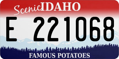 ID license plate E221068