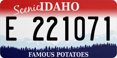 ID license plate E221071