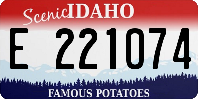 ID license plate E221074