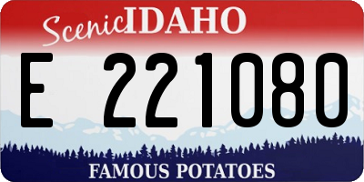 ID license plate E221080