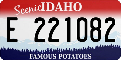 ID license plate E221082