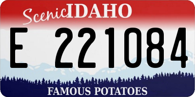 ID license plate E221084