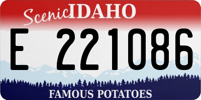 ID license plate E221086