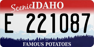 ID license plate E221087