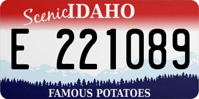 ID license plate E221089