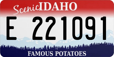 ID license plate E221091