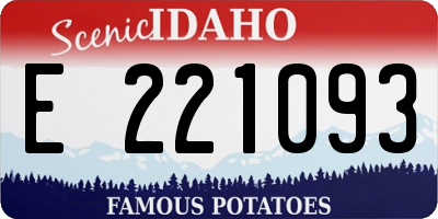 ID license plate E221093