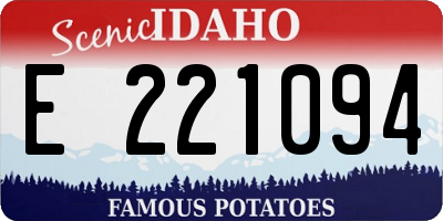 ID license plate E221094