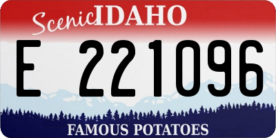 ID license plate E221096
