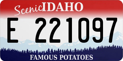 ID license plate E221097