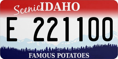 ID license plate E221100