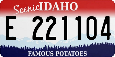 ID license plate E221104