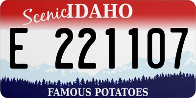 ID license plate E221107