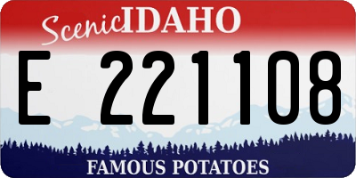 ID license plate E221108