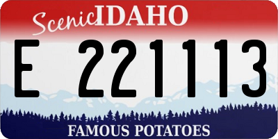 ID license plate E221113