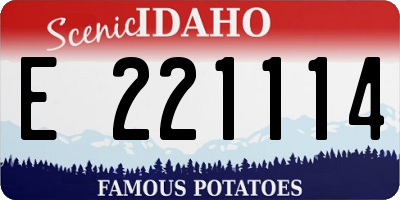 ID license plate E221114