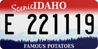 ID license plate E221119