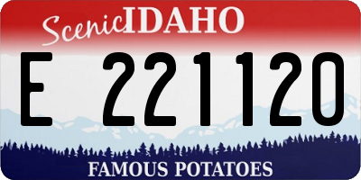 ID license plate E221120