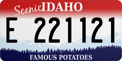 ID license plate E221121