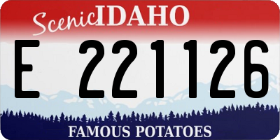ID license plate E221126