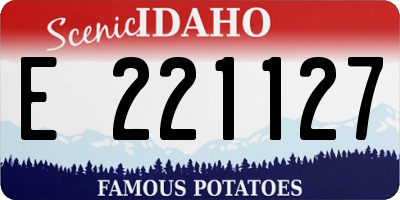 ID license plate E221127