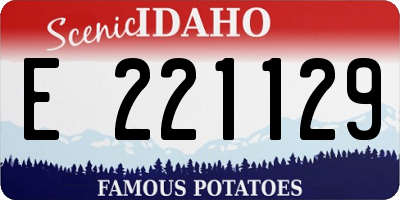 ID license plate E221129