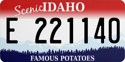 ID license plate E221140