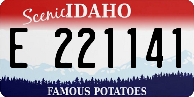 ID license plate E221141
