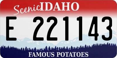 ID license plate E221143