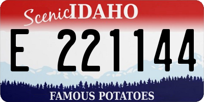 ID license plate E221144