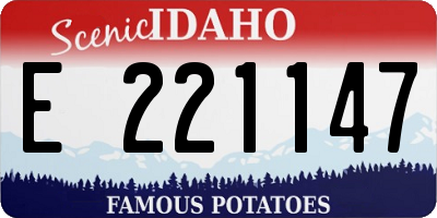 ID license plate E221147