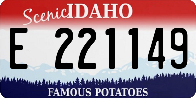 ID license plate E221149