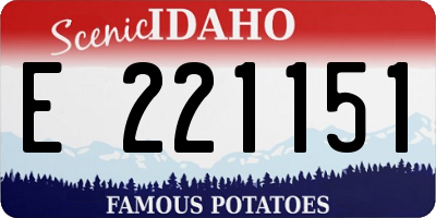 ID license plate E221151