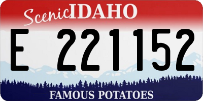 ID license plate E221152