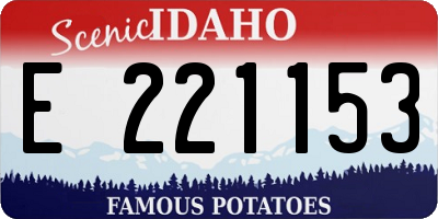 ID license plate E221153