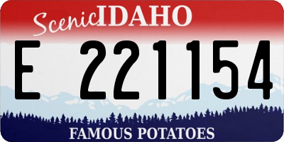 ID license plate E221154