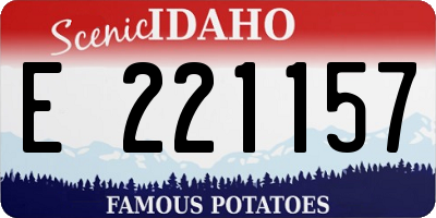 ID license plate E221157
